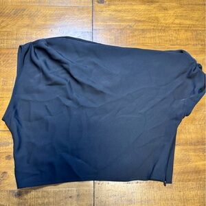 Open Edit Silky Black Classy Asymmetric Blouse NWT size small
